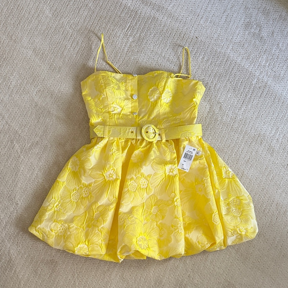 Yellow Floral Kids Dress